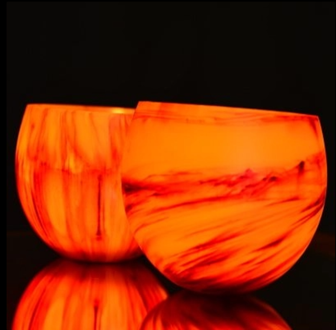 Orange Beeswax Luminaries image 1